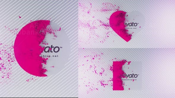 粒子风化解体标志演绎AE模板