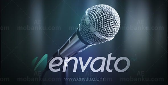 麦克风动画LOGO演绎AE模板