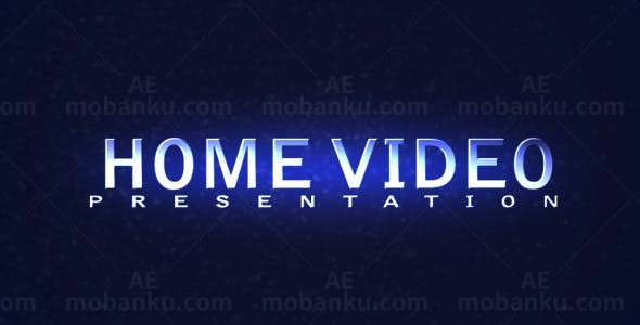 黑色星空背景卡片画廊效果视频展示AE模板