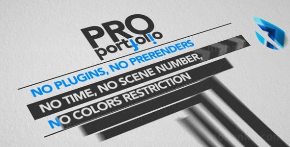 web页面版式展示幻灯片AE模板