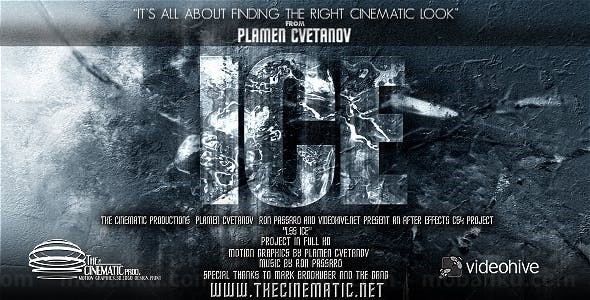 冰面消融揭示标志演绎AE模板