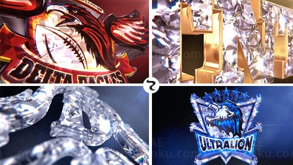 钻石质感特效标志AE模板