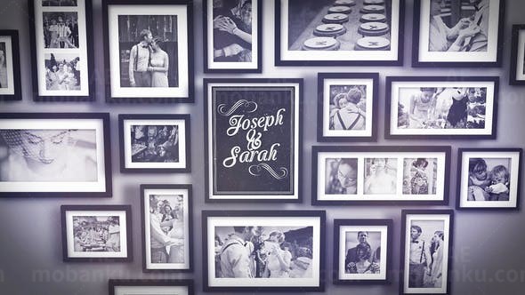 婚礼记忆相册模板AE模板