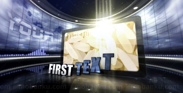 360°曲面屏环绕背景视频幻灯片AE模板