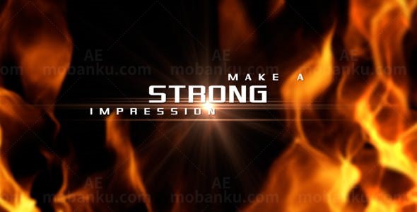 烈火燃烧背景图片视频展示AE模板