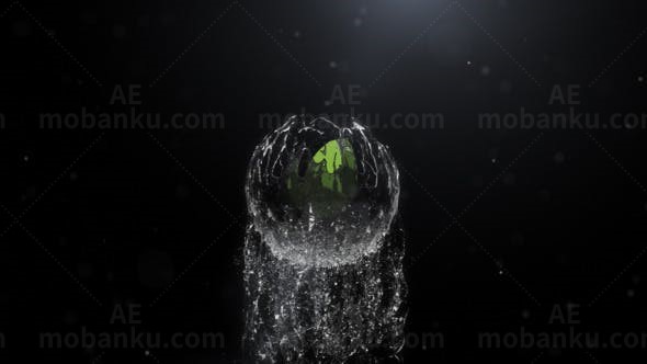 球形液体标志显示AE模板