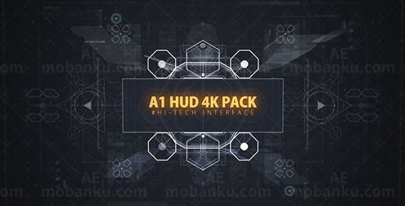 HUD信息图元素4K包AE模板