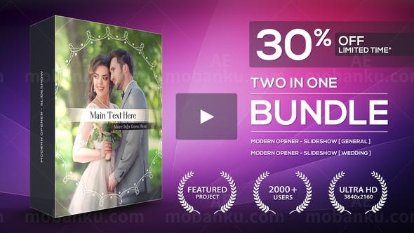 现代片头幻灯片AE模板