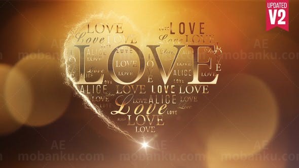 情人节片头AE模板