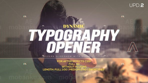 动感排版片头AE模板