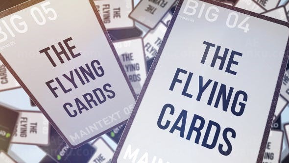 飞翔卡片AE模板