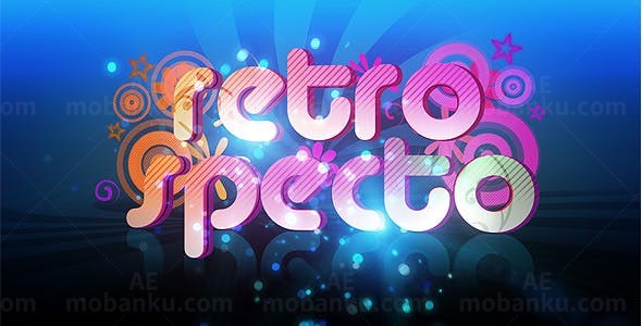 卡通风格追溯镜效果文字标题展示AE模板