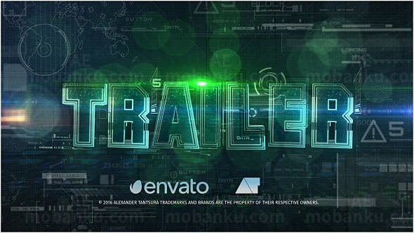 未来风动画标题预告片AE模板