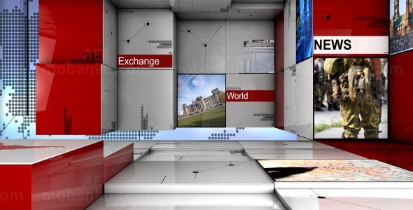 方块变换新闻栏目包装AE模板