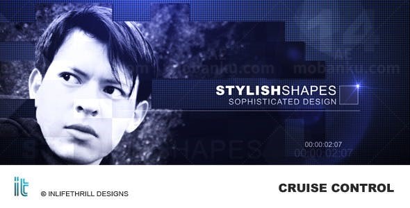 巡航动态闪烁文字标题展示AE模板