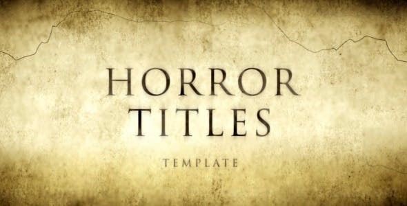 恐怖影视标题预告片AE模板