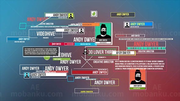 30个动画字幕AE模板