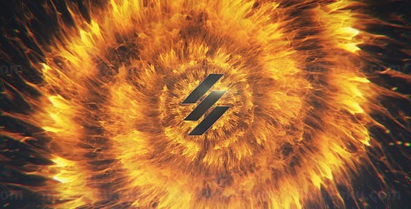 酷炫火焰标志演绎AE模板