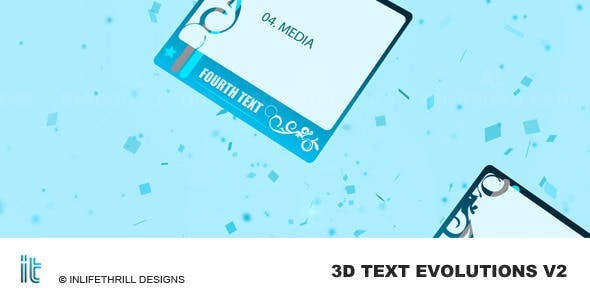 三维空间白字板悬浮飘落效果字幕展示AE模板