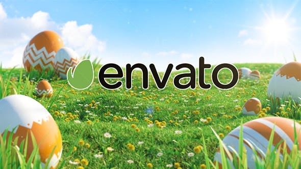 复活节快乐标志演绎AE模板