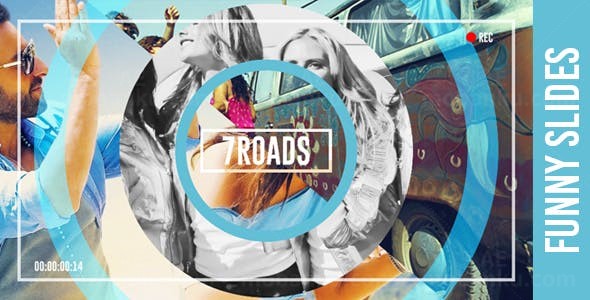 有趣照片视频幻灯片AE模板