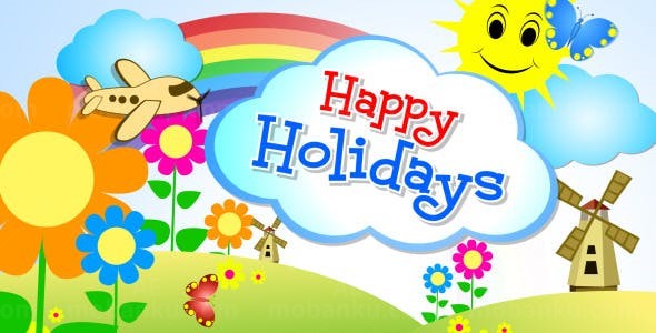 美好的一天儿童片头AE模板