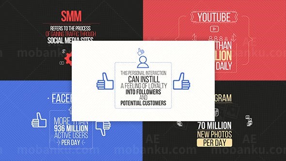 媒体市场阐述片头AE模板