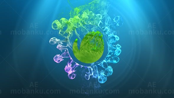 唯美粒子标志演绎展示AE模板