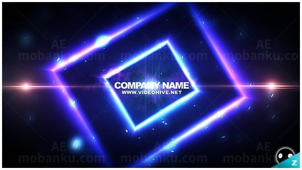 菱形光环快速叠加通道开启标志AE模板