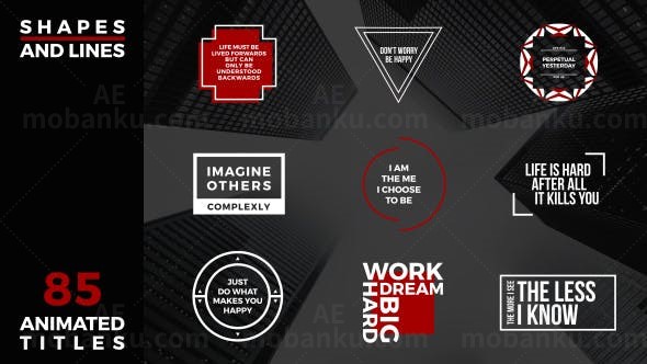 形状动作元素标题AE模板