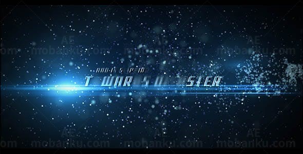 三维空间粒子效果揭示片头AE模板