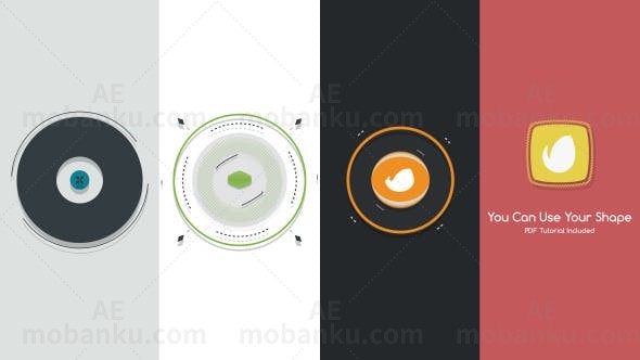 形状动画标志AE模板