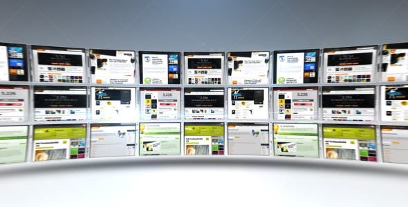 三维网站翻页效果视频展示AE模板