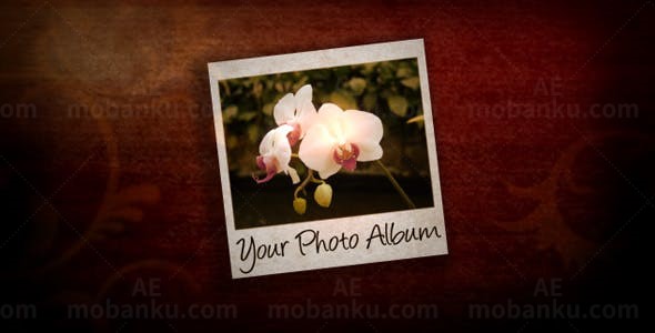 温馨相片桌面飘落切换效果AE模板