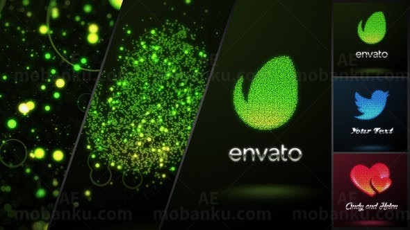 粒子发光螺旋标志AE模板