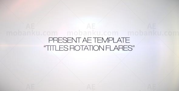 文字标题旋转动画AE模板