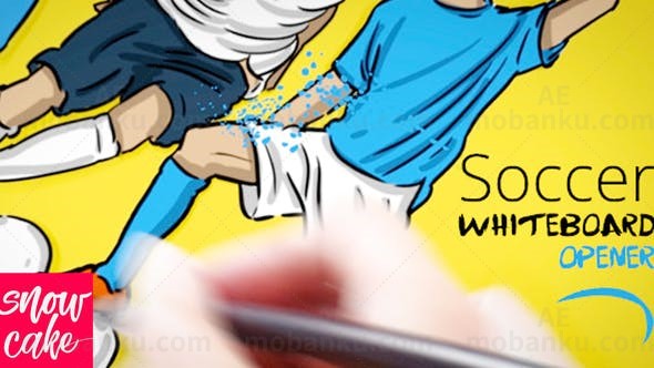 足球白板画宣传片头AE模板