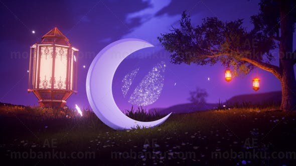 史诗斋月标志AE模板