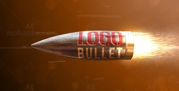 子弹头特效标志AE模板