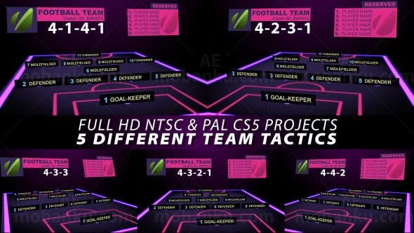 足球战术标题AE模板