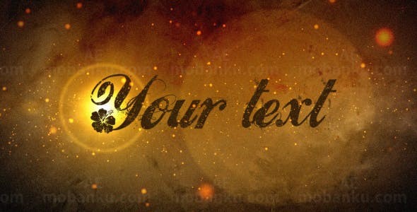 金色粒子特效图片视频展示AE模板