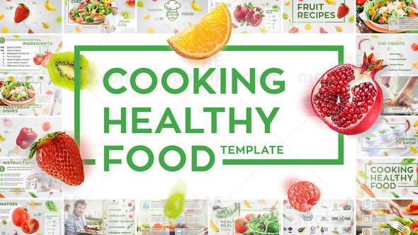 健康饮食烹饪酒店宣传片AE模板