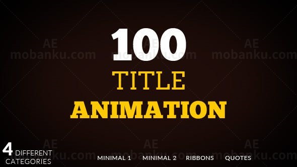 100种文字动画标题AE模板
