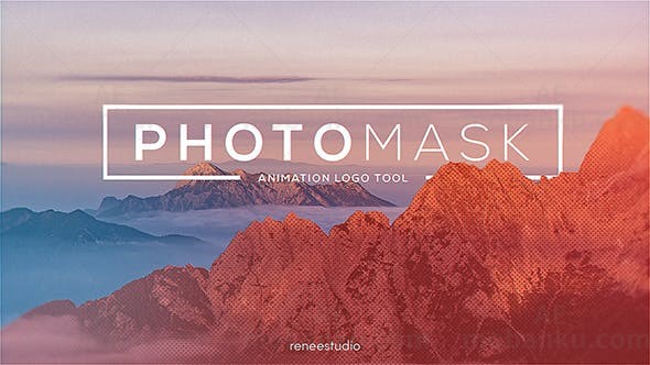 照片遮罩标志动画工具包AE模板