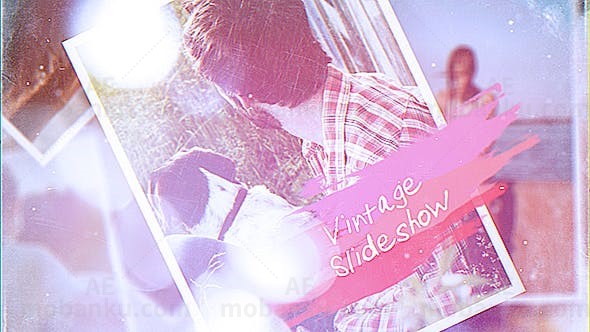 怀旧暖光幻灯片AE模板