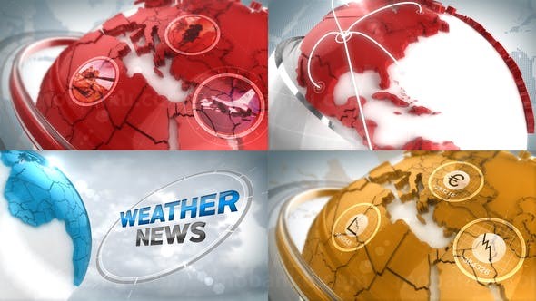 全球新闻广播片头栏目包装展示AE模板