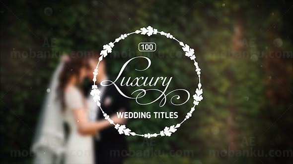 100多种豪华婚礼标题AE模板