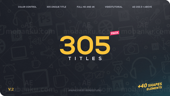 305个终极动画标题包AE模板