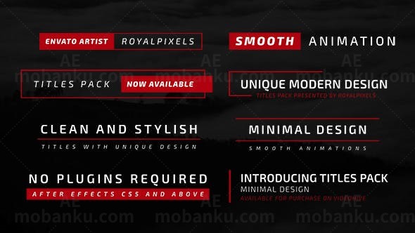 25个迷你标题AE模板