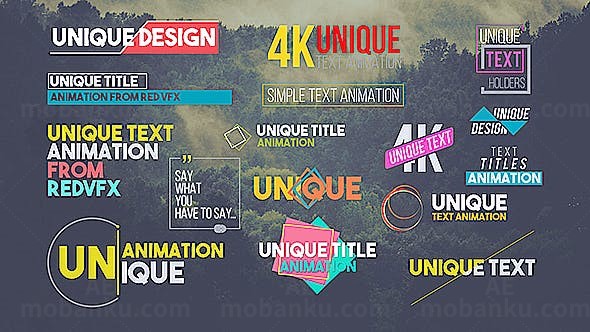 31个文字动画标题AE模板